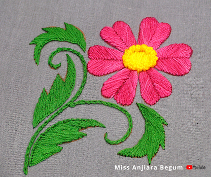 hand embroidery flower creation